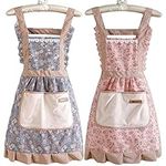 2 Pack Kitchen Aprons for Women, Fl