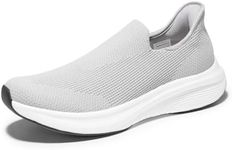 Bruno Marc Men's Hands Free Slip-on Loafers Comfortable Walking Shoes Breathable Knit Casual Sneakers,Size 8.5,Grey,SBWA2407M