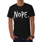 Wellcoda Nope Absolutely Mens T-Shirt, Funny Detailed Design Print Tee Black XL