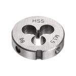 sourcing map Round Threading Dies, Metric M3.5 x 0.6 Thread (Right Hand), High Speed Steel (HSS) Screw Cutting Die Repair Tool