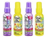 Treasue Isle Set of 4 Poo Be Gone Toilet Spray 1.85oz - Before You Go Toilet Bathroom Deodorizer - Features Fresh Citrus Scent and Lavender Scent!