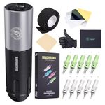 Dragonhawk Beginner Tattoo Kit, Wireless Complete Pro Tattoo Gun Pen Machine Kit, Cartridges Tattoo Machine Needles