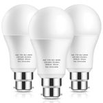 Eastiya Bayonet Light Bulbs 150W Equivalent, B22 17W LED Ultra Bright Bulbs, Cool White 6000K, Super Bright A60 Energy Saving Light Bulbs, Non-dimmable, 3 Pack