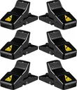 Feeke Rat Trap, Large Mouse Traps, Mouse Traps Indoor for Home, Instant Kill Traps for Mouse Rat Chipmunk, Quick Set Up and Reusable - 6 Pack, Black