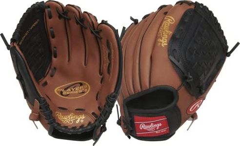 Rawlings | Players Series T-Ball & Youth Baseball Glove | Right Hand Throw | 10.5" | Dark Tan/Black