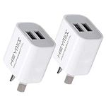 HEYMIX Dual USB Wall Charger, 2-Pac