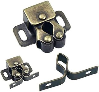 Natuce 12PCS Door Catches, Double Roller Strong Hold Cupboard Cabinet Door Catches with Screws, Double Roller Catch Cabinet Catch Door Latch for Home Furniture Cabinet Cupboard (Antique Bronzed)
