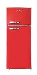 RCA RFR786-RED 2 Door Apartment Size Refrigerator with Freezer, 7.5 cu. ft, Retro Red