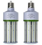 FLWEII 2-Pack LED Corn Light Bulb, 208-480V 100W E39 Mogul Base 5000K,14000 LM Replacement 400W HPS/MH for Indoor Outdoor Garage Warehouse Factory Backyard