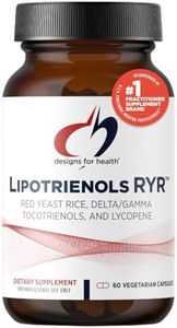 Designs for Health Red Yeast Rice with Tocotrienols + Lycopene - Lipotrienols RYR, 1200mg RYR to Support Cardiovascular Health + Maintenance of Lipid Levels in Normal Range - Vegan (60 Capsules)