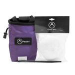 Psychi OG Waist Chalk Bag Starter Pack Bundle for Rock Climbing Bouldering Gym (Purple)