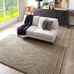 Mohawk Home Vado Modern Contemporary Geometric Taupe 4' x 6' Area Rug Perfect for Living Room, Dining Room, Office