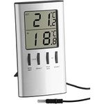 TFA 30.1027 Digital Indoor/Outdoor Thermometer with Maximum and Minimum Function - Silver Metallic