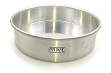 Prime Bakers and Moulders Round Aluminum Cake Baking Mould - Tin pan for Oven (10 Inch)