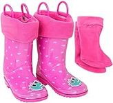 Dino & Heart Pink Toddler Rain Boot
