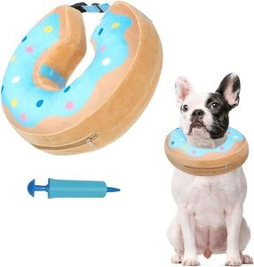 Inflatable Recovery Cone Collar, Large Size Dogs and Cats for After Surgery, Pet Inflatable Neck Donut Collar Soft Protective Recovery Cone