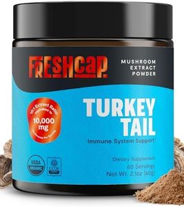 FreshCap Organic Turkey Tail Mushroom Extract Powder - USDA Organic -60 g- Supplement - Immune Protection - Add to Coffee/Tea/Smoothies-Real Fruiting Body No Fillers