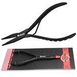 Manjushri Precision 6 Inches Fish Pin Bone Pliers Tweezers for Removing, Plucking and Pulling Pin Bones (Black)