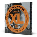 D'Addario Electric Guitar Strings, XL Nickel, EXL140-3D, Light Top/Heavy Bottom Gauge 10-52, 6-String Set, Pack of 3