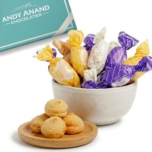 Andy Anand Gourmet Italian Amaretti Cookies | 20 Assorted Pieces, Chocolate, Peach, Orange, ... over 8 Flavors, Soft & Almondy | Made in Italy, Gluten-Free, Beautiful Gift Box | Luxurious Decadence (10 oz)