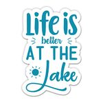 Life is Better at The Lake Stickers - 2 Pack of 3" Stickers - Waterproof Vinyl for Car, Phone, Water Bottle, Laptop - Lake Life Decals (2-Pack)