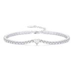 Philip Jones Heart Solitaire Tennis Bracelet Created with Zircondia® Crystals