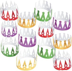 Fun Express Assorted Color Prism Crowns (1 Dozen) Costume Accessories, Party Supplies & Favors, Birthday Crowns