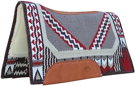 Professional's Choice Good Medicine Comfort-Fit SMX Air Ride Pad: Hand to Horse | New Zealand Wool with Leather Reinforced Spine and Wither | Bison 30" X 34"