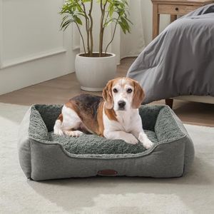 DEBANG HOME Dog Bed for Large, Medium, Small Dogs Breeds,Soft Kennel Bed,Deluxe Plush Dog Crate Beds,Comfy Durable Pet Sleeping Bed, Washable Rectangular Dog Bed & Non-Slip Bottom