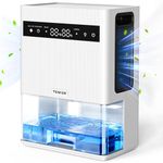 TENKER Dehumidifier for Home, 3L (106 oz) Dehumidifier with Digital Temperature & Humidity Display, Sleep Mode, Timer, Auto-Off, Auto Defrost, 7-Color Lights for Home Bedroom Bathroom Wardrobe