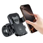 Kratos Mobile Holder for Bike with One-Touch Lock, 360° Rotating Adjustable Phone Mount for Bike Handlebar, Heavy Duty Shockproof Mobile Stand for Motorcycles, Universal Anti-Slip Bike Mobile Holder
