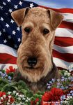 Best of Breed Airedale Patriotic Garden Flags