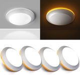 Sunco Lighting 4 Pack 6 Inch LED Nightlight Disk Lights Flush Mount Ceiling Light Fixture Recessed, 13W, 1200 Lumens, Selectable CCT, Dimmable Low Profile Surface Mount ETL