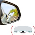 CarEmpire Blind Spot, Convex Rear View Car Side HD Glass 2 Way Installation Adjustable Panoramic Wide Angle View Universal Fit Safer Lane Changes Rectangle Shape Mirror for Car, Truck (Set of 2 Pcs)