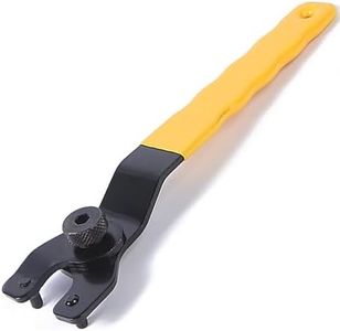 yuentoen Grinder Wrench, Universal Adjustable Lock-Nut Pin Spanner Wrench, Power Angle Grinder Tool for 4" 5" 6" 7" 9" Angle Grinders(Yellow)