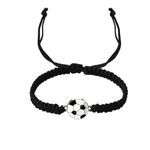 Soccer Bracelet for Women Men Soccer Gifts for Soccer Lover Players Team Gifts Handmade Braided Rope Bracelets Adjustable Football Bracelet for Birthday Party Favors for Girls Boys Soccer Stuff