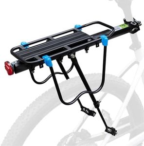 ROCKBROS Portaequipaje Bicicleta Trasera Liberación Rápida Portabultos Bicicleta Ajustable con Reflector para Bicicleta 24-29”