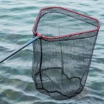 Emiif Nylon Fishing Net Replacement Cover, Freshwater&Saltwater Nano-mesh Fishing Landing Net with 30Kg Maximum Load-bearing For Sea/River/Boat Fishing(50cm)