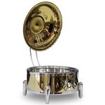 Malabar Trading Company Stainless Steel Round Golden Chafing Dish with Hanging Lid, PVD Coated Golden Chafing Dish (8 LTR)