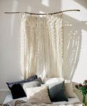 R.R.LALA Macrame Curtain Hanging, Doorway Decoration Window Decoration Curtains Hand Woven Wedding Backdrop Arch Size 40X80 INCH