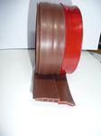 Stick&Seal 50 mm Wide, Under Door Sweep Weather Stripping Door Bottom Seal Strip Door Draft Stopper (5 Meters, Brown)