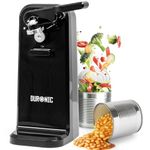 Duronic Electric Tin Can Opener CO40 Automatic Tin Openers with Knife Sharpener & Bottle Opener 50W Magnetic Electrical Can Openers One Touch Canopener for Arthritis Elderly Seniors