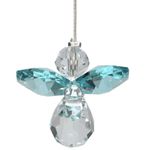 Hanging Crystal Guardian Angel Birthstone Suncatcher DECEMBER - BLUE ZIRCON - Embellished with Swarovski Crystals