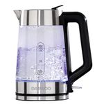 Daewoo LED Kettle, Easy Fill Illuminating Kettle With LED Illumination When Boiling, 360° Swivel Base, 1.7-Litre Capacity, Silver