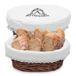 Handmade Wicker Bread Basket for Serving Sourdough Bread and Pastries with Removable Liner and Cover Bread Storage Container and Fruit Basket