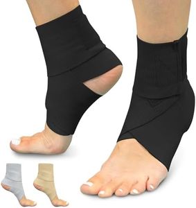 Vive Ankle Wrap (2 Pack) - Strap Heel Brace Stabilizer For Sprained Foot - Breathable, Soft, Firm Compression Sport Sleeve For Swelling - Adjustable Nonslip Elastic Support For Tendonitis (Women, Men)
