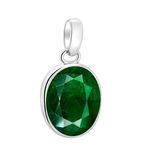 VKG GEMS 7.25 Ratti 6.90 Carat Natural Emerald Pendant Locket (Natural Panna/Panna Stone Pendant Locket) Original AAA Quality Gemstone Pendant for Men(Lab-Tested)