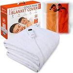 WARMER Electric Blanket - King Size, Maximum Coverage, Left & Right Dual Heating Zones, 9 Heat Setting, 2 and 10 Hour Timer - King Size (150cm x 160cm)