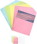 Mr. Pen- Colored Loose Leaf Paper Wide Ruled, 100 Sheets, 8” x 10.5”, 3- Hole Punched, Notebook Paper, Lined Paper, Binder Paper, Writing Paper, Filler Paper, Wide Ruled Notebook Paper