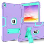 DUEDUE for iPad Air 3 Case,iPad Air 3rd Generation Case,iPad Pro 10.5 Case 2017 Shockproof Cover with Kickstand Protective Case for iPad Air 3 10.5 inch 2019 Light Purple/Light Green